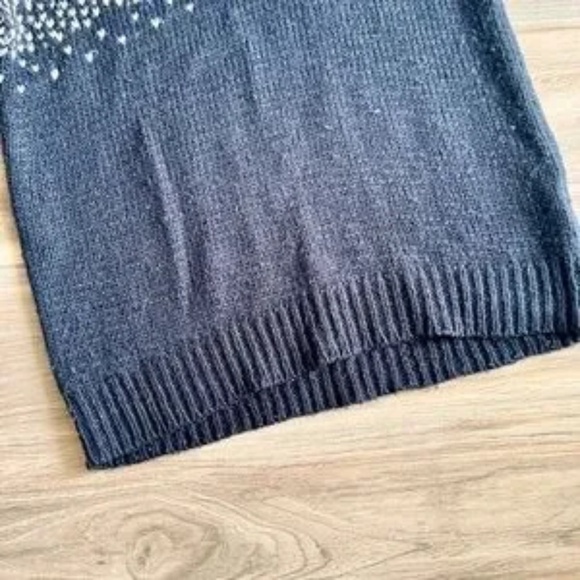 Madewell Black & Cream Drift Stitch Wool Blend Ombre Dot Chunky Sweater Size S - Picture 9 of 13